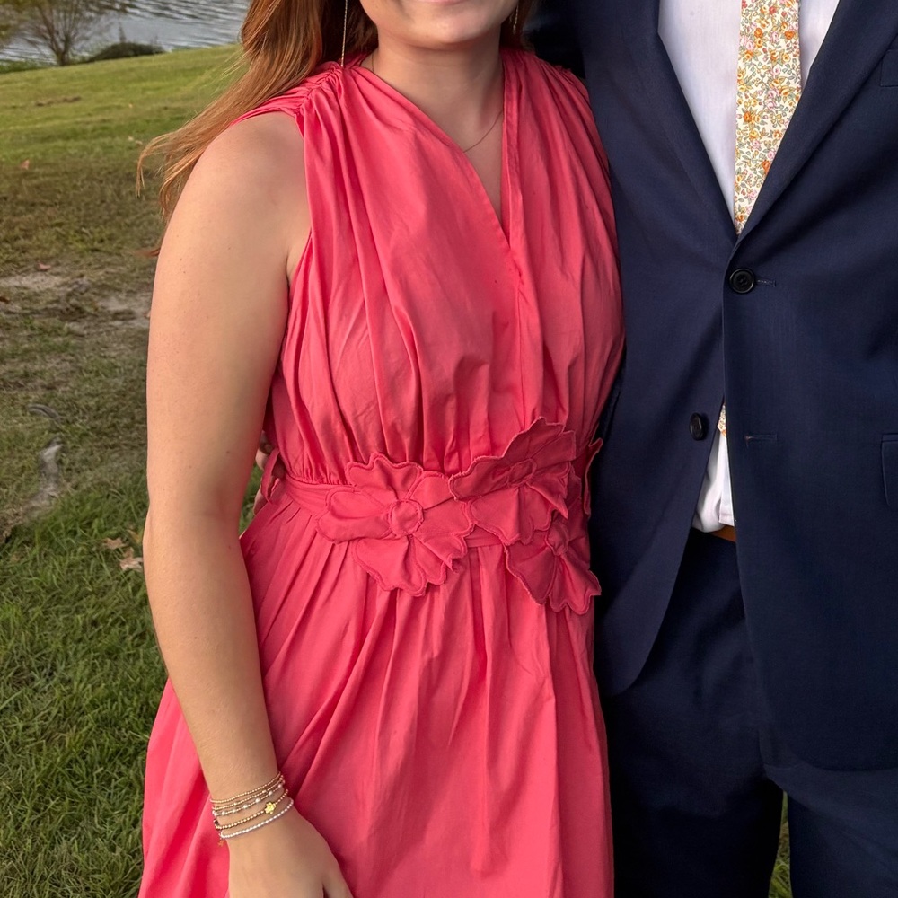 Coral maxi dress